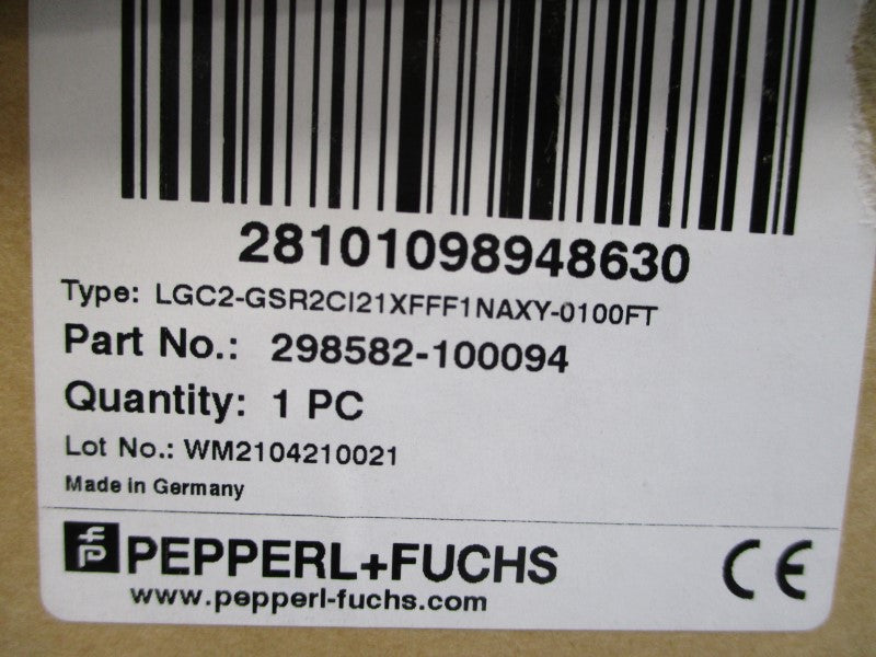 PEPPERL+FUCHS 298582-100094 LGC2 10.5-30VDC 0-30PSI 100' NSMP