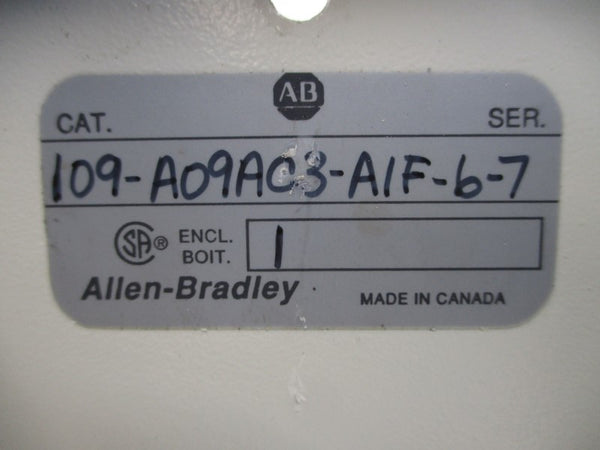 ALLEN BRADLEY 109-A09AC3-A1F-6-7 600V 0.6A UNMP