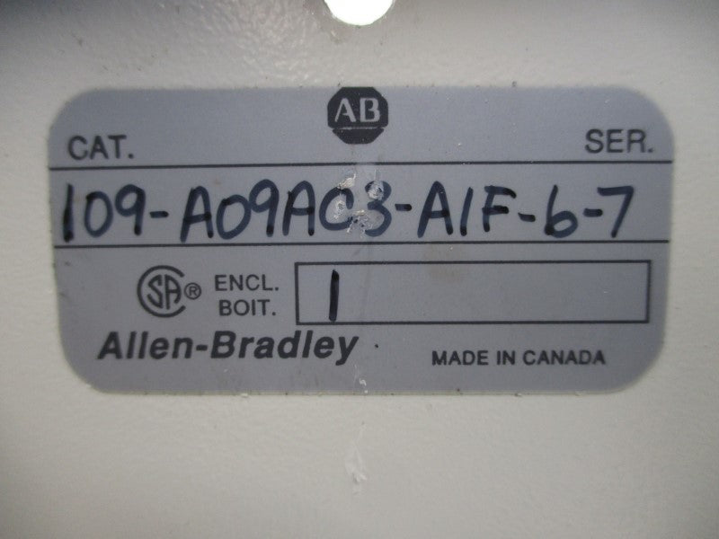 ALLEN BRADLEY 109-A09AC3-A1F-6-7 600V 0.6A UNMP