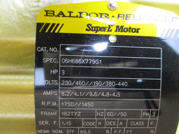 ABB MOTORS 1001592225 06H686X779G1 460V 4.1A NSMP