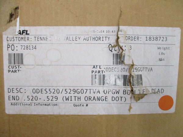 AFL ODEC520/529G07TVA .520-.529 (PKG OF 3) NSMP