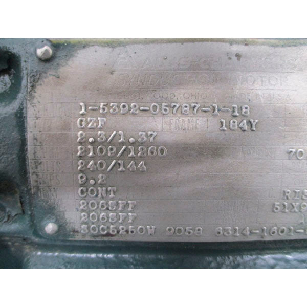 ALLIS-CHALMERS GZF 240/144V 9.2A NSNP