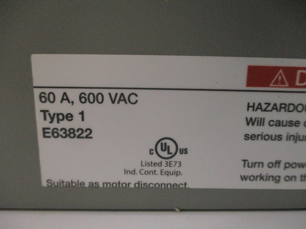 ABB EOT45U3M1-S 1SCA022823R8330 600VAC 60A NSMP