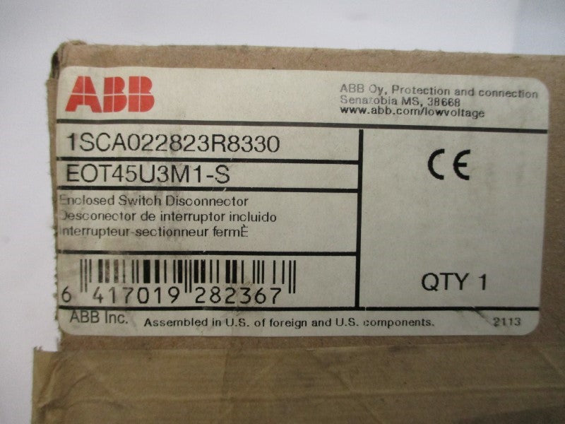 ABB EOT45U3M1-S 1SCA022823R8330 600VAC 60A NSMP
