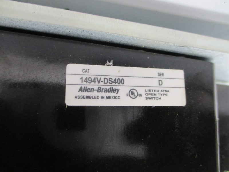 ALLEN BRADLEY 1494V-DS400 SER. D (AS PICTURED) NSNP