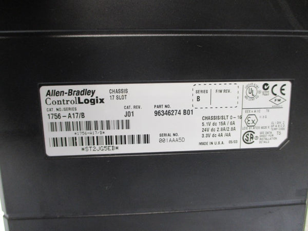 ALLEN BRADLEY 1756-A17 SER. B 24VDC 15A NSNP