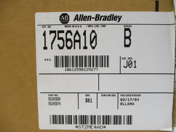 ALLEN BRADLEY 1756-A10 SER. B 24VDC 15A NSMP