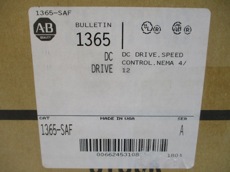 ALLEN BRADLEY 1365-SAF SER. A 115/230VAC 12.5A NSMP