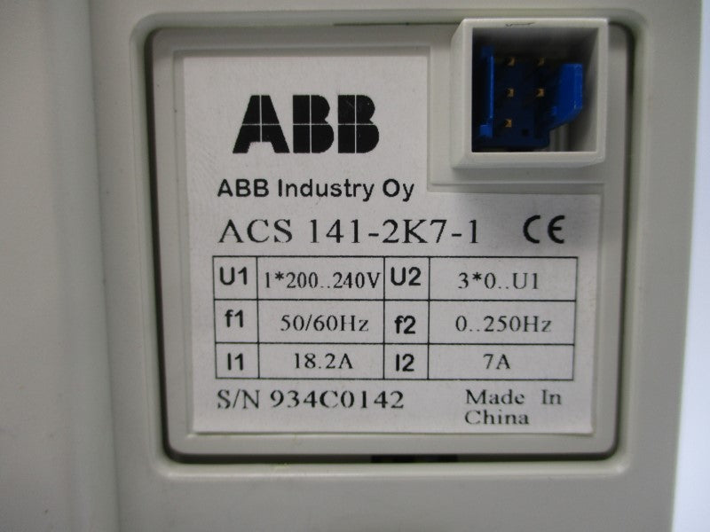 ABB ACS141-2K7-1 200-240V 18.2A NSMP