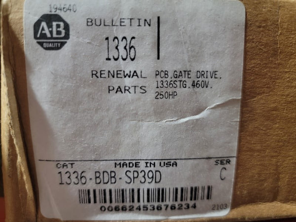 ALLEN BRADLEY 1336-BDB-SP39D 74101-169-82 SER. C REV. 25 460V NSMP