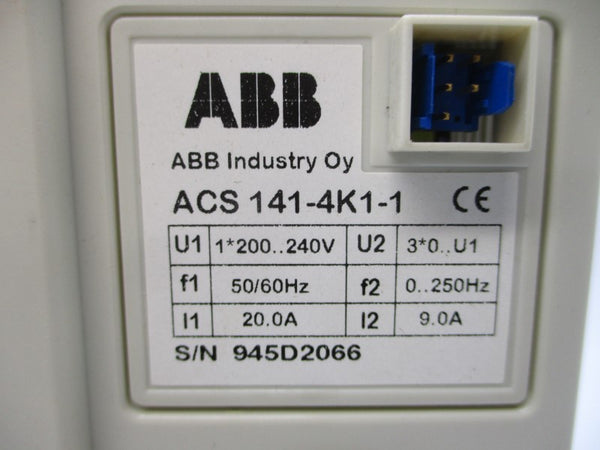 ABB ACS141-4K1-1 200-240V 20.0/9.0A NSNP