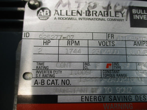 ALLEN BRADLEY 1329RS-ZA00218MVC 230/460V 6.0/3.0A NSNP