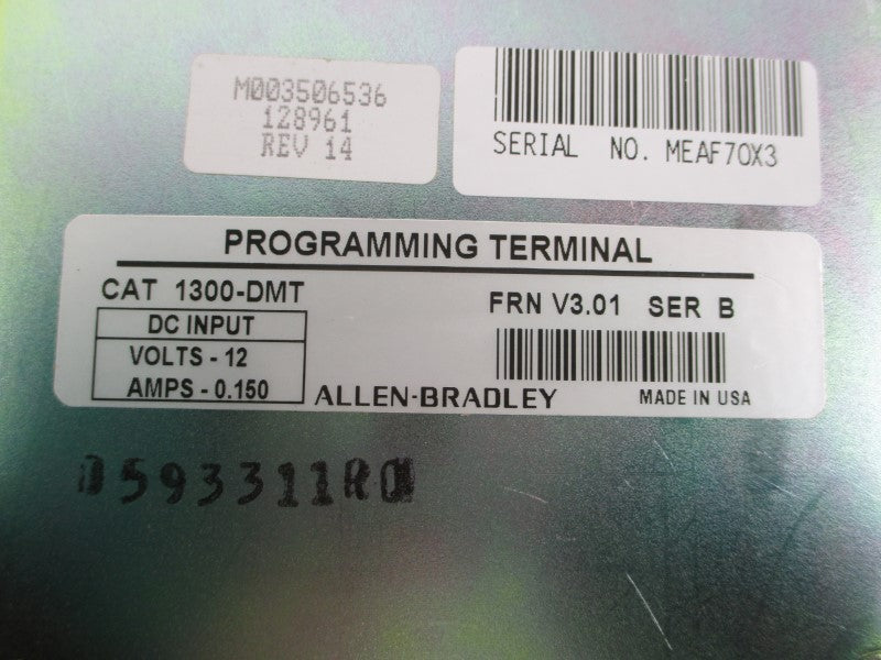 ALLEN BRADLEY 1300-DMT SER. B F/W V3.01 12VDC 0.150A NSMP