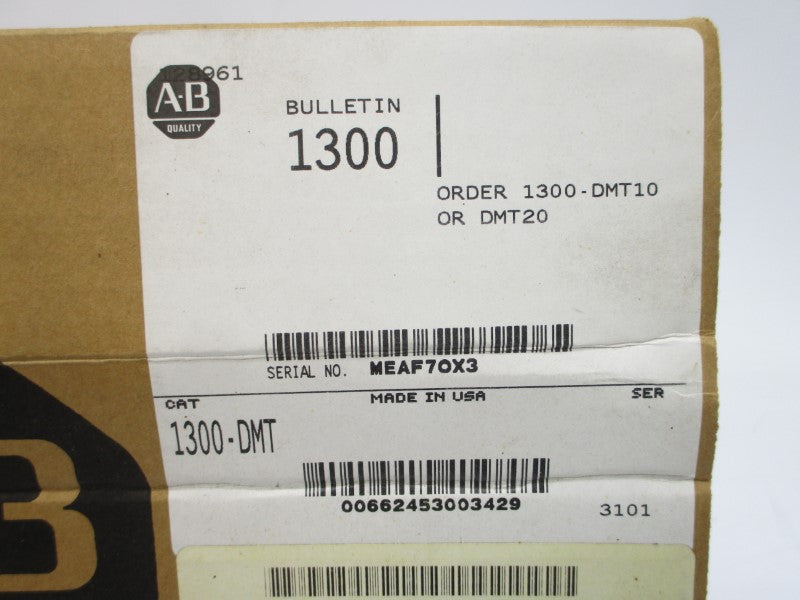 ALLEN BRADLEY 1300-DMT SER. B F/W V3.01 12VDC 0.150A NSMP
