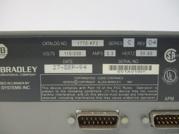 ALLEN BRADLEY 1770-KF2 SER. C 115/230V 0.3A NSNP