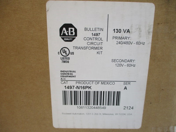 ALLEN BRADLEY 1497-N16PK SER. A 240/480V NSMP