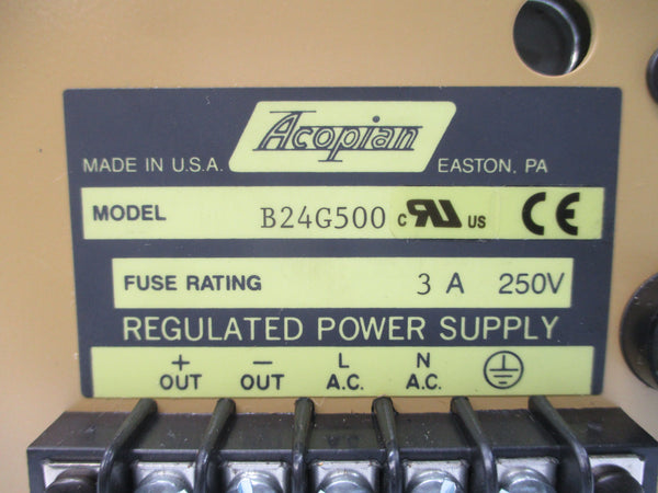 ACOPIAN B24G500 250V 3A (AS PICTURED) NSNP