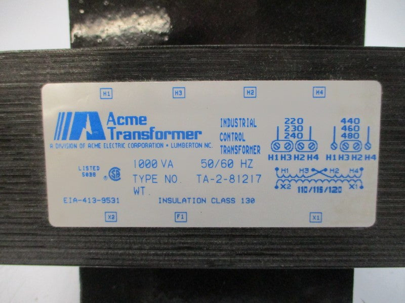 ACME TRANSFORMER TA-2-81217 1000VA 240/480V NSMP