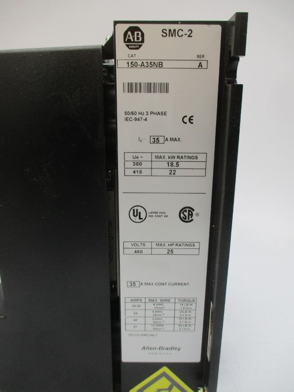 ALLEN BRADLEY 150-A35NB SER. A 380-480V 35A (BR/WH) NSMP