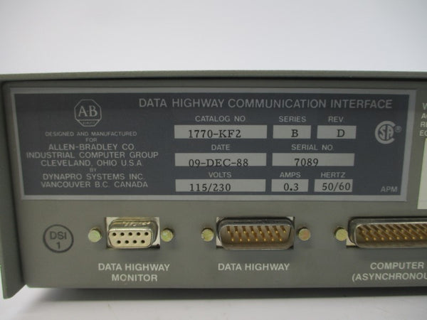 ALLEN BRADLEY 1770-KF2 SER. B 115/230V 0.3A REV. D UNMP