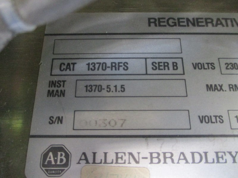 ALLEN BRADLEY 1370-RFS SER. B 230/460VAC 16A (AS PICTURED) UNMP