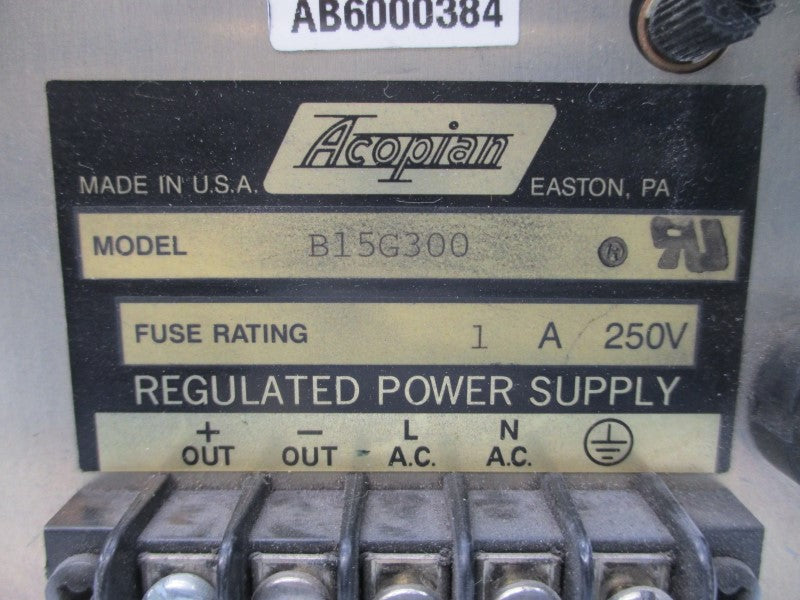 ACOPIAN B15G300 250V 1A UNMP