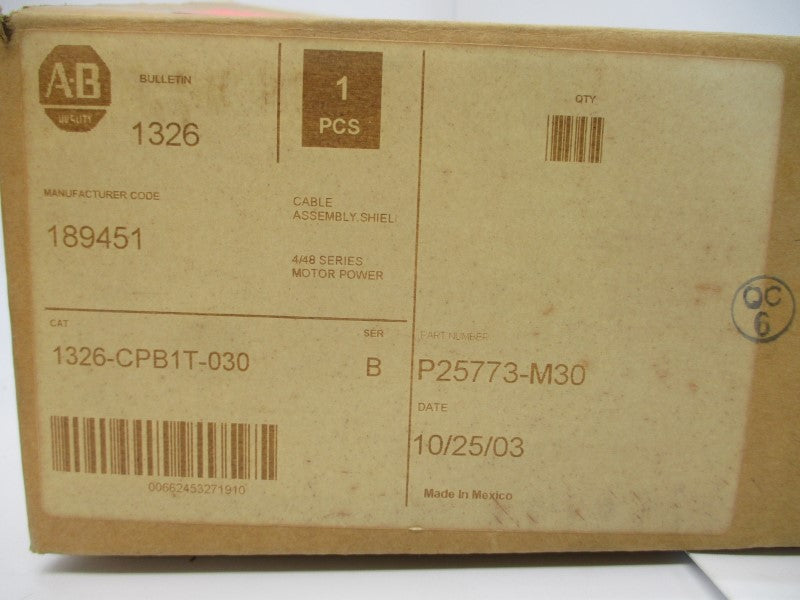 ALLEN BRADLEY 1326-CPB1T-030 SER. B NSMP