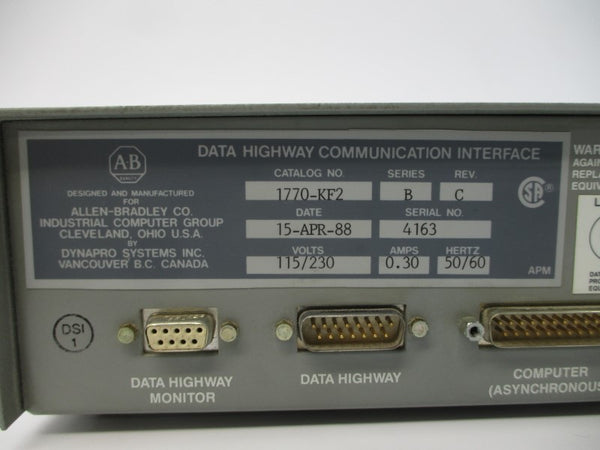 ALLEN BRADLEY 1770-KF2 SER. B 115/230V 0.30A REV. C UNMP