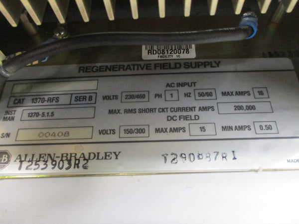 ALLEN BRADLEY 1370-RFS SER. B 230/460VAC 16A REMAN