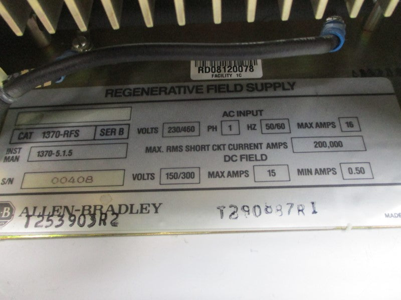 ALLEN BRADLEY 1370-RFS SER. B 230/460VAC 16A REMAN