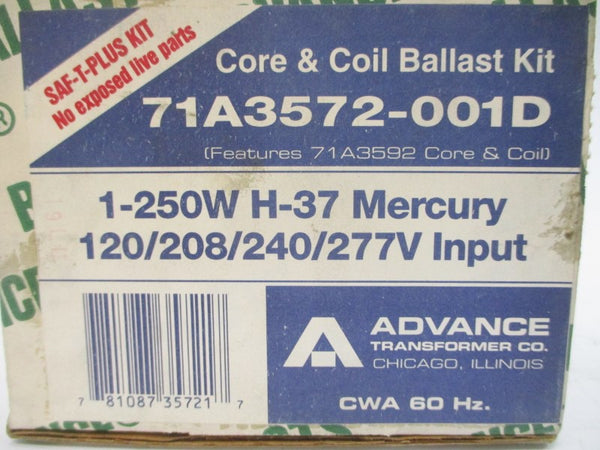 ADVANCE TRANSFORMER 71A3572-001D 277V 2.50A NSMP