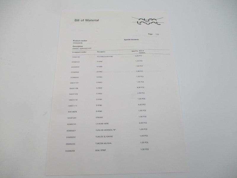 ALFA LAVAL 55844606 6-55844606 NSMP