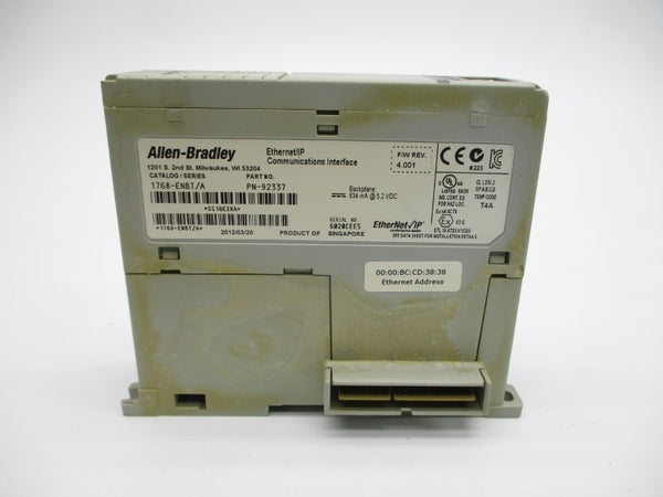 ALLEN BRADLEY 1768-ENBT SER. A F/W 4.001 5.2VDC UNMP