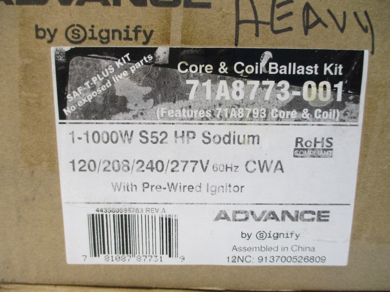 ADVANCE 71A8773-001 277V 5.20-7.80A NSMP