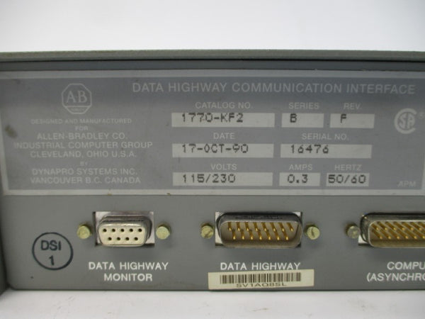 ALLEN BRADLEY 1770-KF2 SER. B 115/230V 0.3A REV. F UNMP