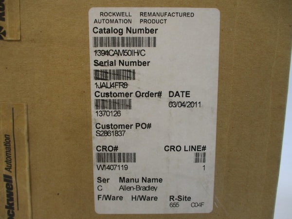 ALLEN BRADLEY 1394C-AM50-IH SER. C 310/390VAC 23.3/33.2A REV. 13 REMAN