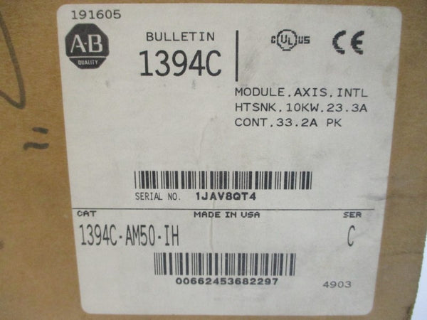 ALLEN BRADLEY 1394C-AM50-IH SER. C 310/390VAC 24.9A REV. 13 (BR/WH) NSMP