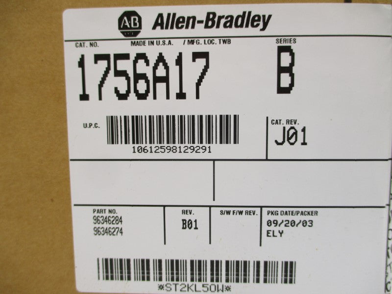 ALLEN BRADLEY 1756-A17 SER. B DATE: 2003 NSFS
