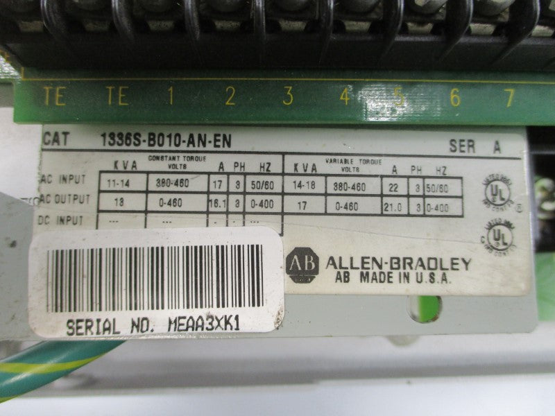 ALLEN BRADLEY 1336S-B010-AN-EN SER. A 380-460VAC 17/22A UNMP