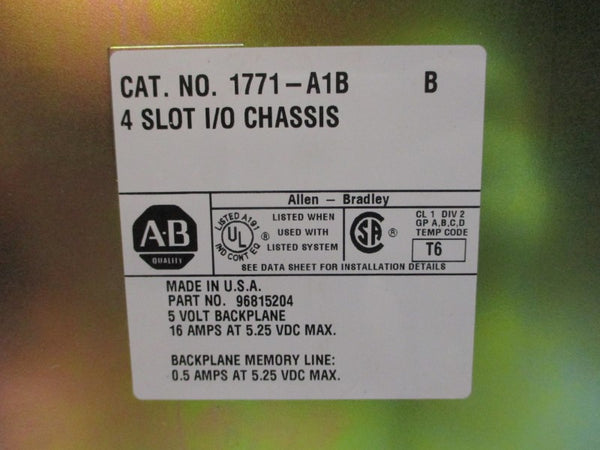 ALLEN BRADLEY 1771-A1B SER. B 5.25VDC 16A REMAN