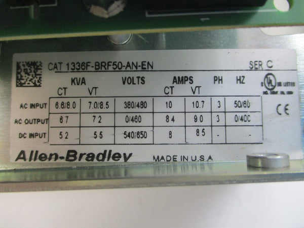 ALLEN BRADLEY 1336F-BRF50-AN-EN SER. C 380/480VAC 10/10.7A NSNP