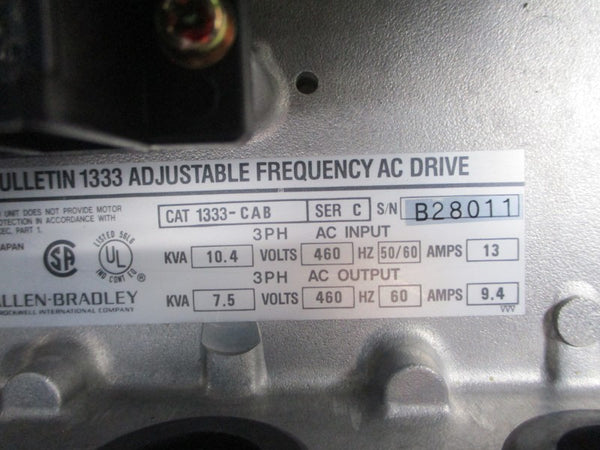 ALLEN BRADLEY 1333-CAB SER. C 460VAC 13A NSMP