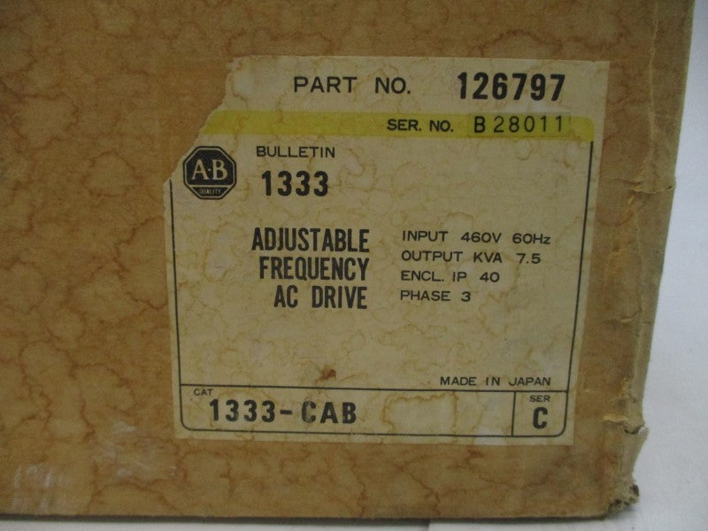 ALLEN BRADLEY 1333-CAB SER. C 460VAC 13A NSMP