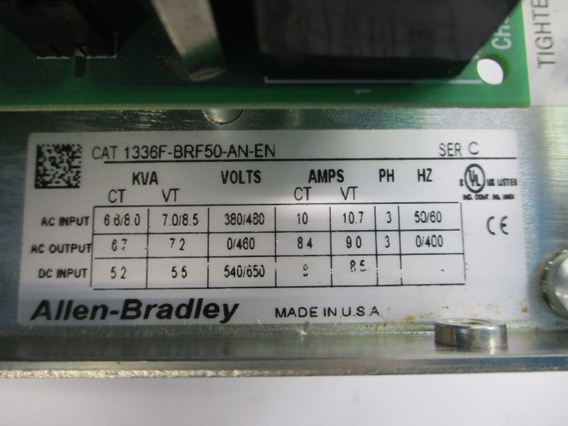 ALLEN BRADLEY 1336F-BRF50-AN-EN SER. C 380/480VAC 10/10.7A NSNP