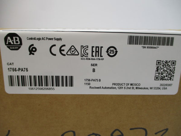 ALLEN BRADLEY 1756-PA75 SER. B DATE: 2022 NSFS