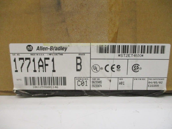 ALLEN BRADLEY 1771-AF1 SER. B 5VDC REV. C01 NSMP