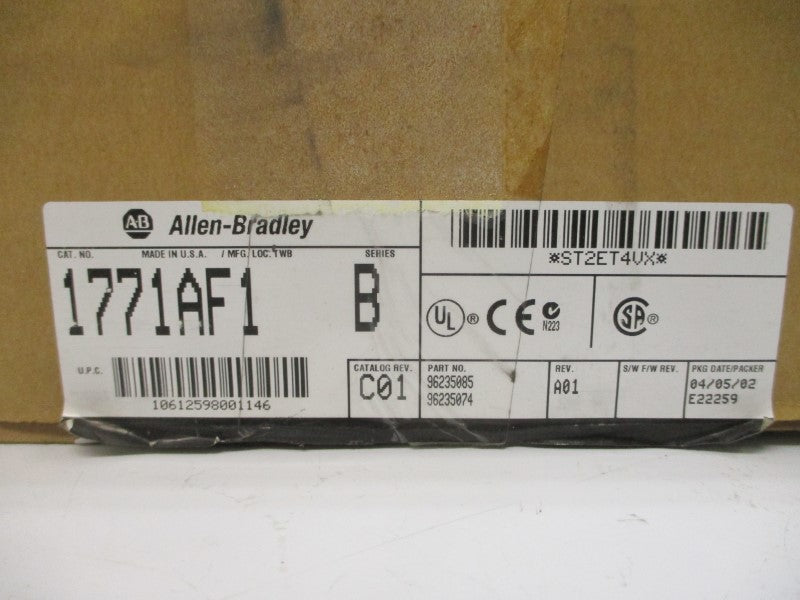ALLEN BRADLEY 1771-AF1 SER. B 5VDC REV. C01 NSMP