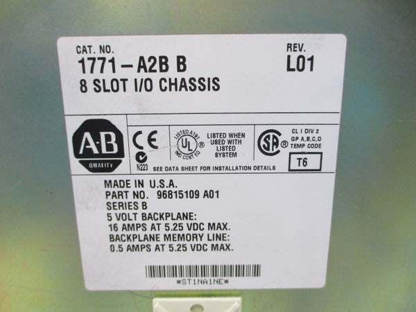 ALLEN BRADLEY 1771-A2B SER. B 5.25VDC 16A REV. L01 UNMP