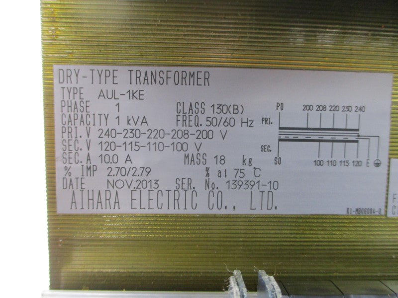 AIHARA ELECTRIC AUL-1KE 240V 10.0A UNMP