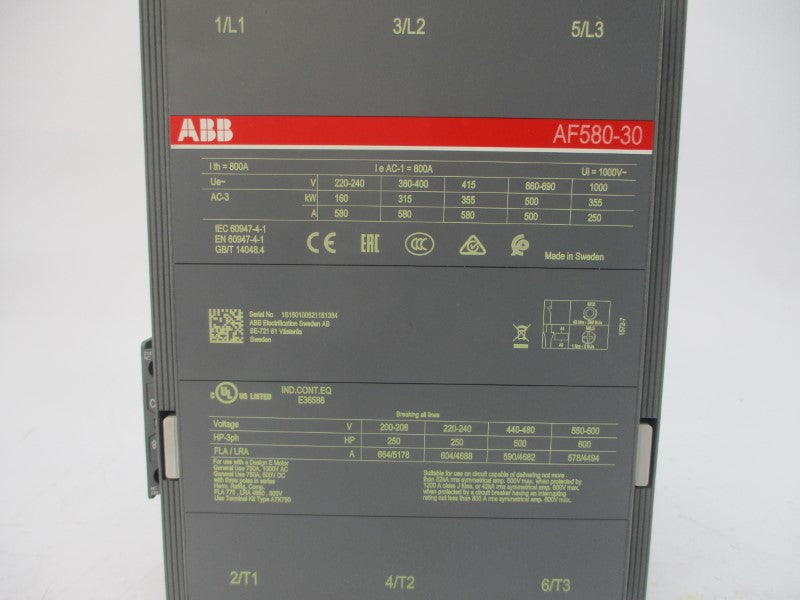 ABB AF580-30-11 1SFL617001R7011 100-250VDC 800A NSMP